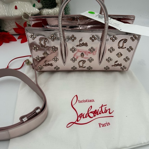 Christian Louboutin Paloma loubinthesky stud, metallic leather, baguette bag, - Picture 2 of 15
